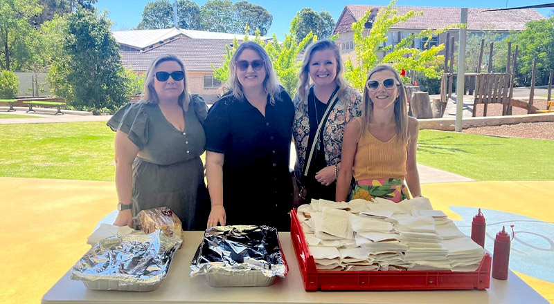 Mothers volunteering at a school event at Our Lady of The Rosary Primary School Kellyville